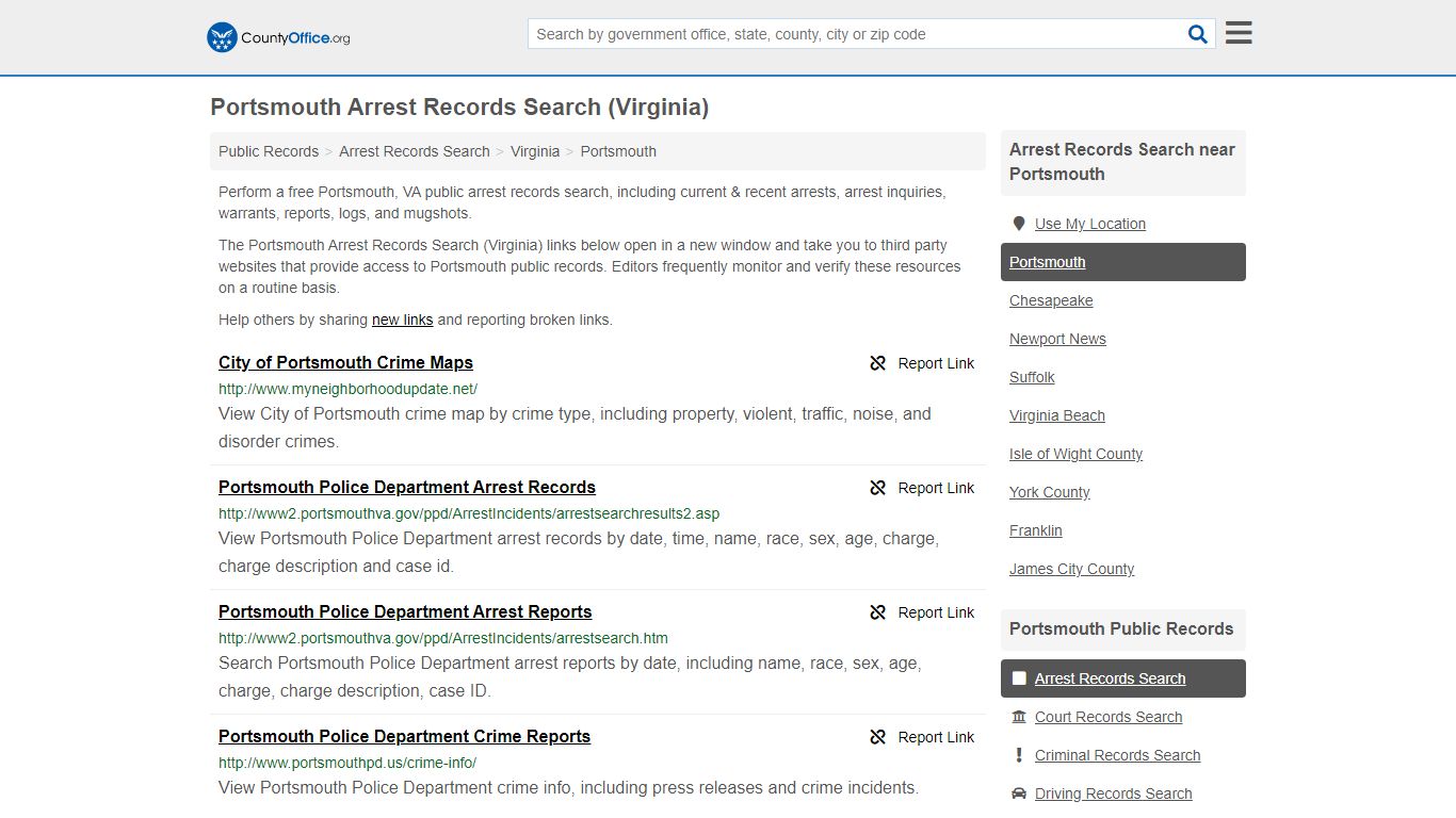 Arrest Records Search - Portsmouth, VA (Arrests & Mugshots)